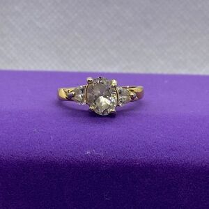 💛 Vintage Gold Plated CZ Ring